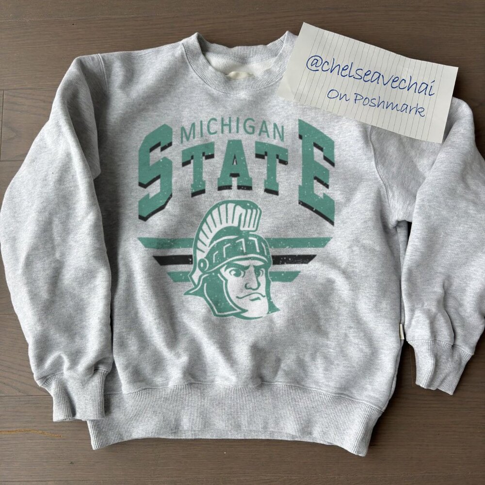 Vintage Michigan State Spartans Football Sweatshirt, Michigan State University